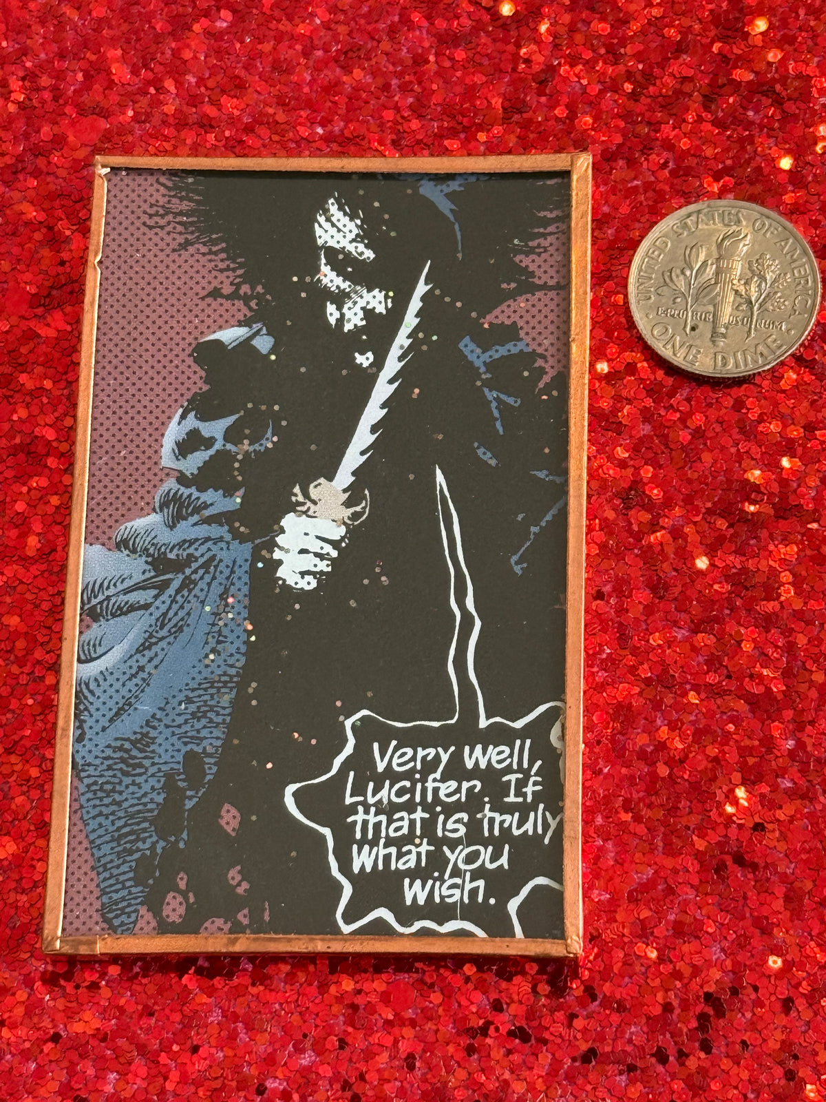 Dream of the Endless Sandman glitter handmade mirror