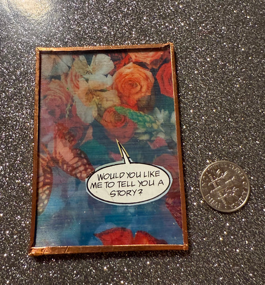 3D Lenticular butterflies "tell a story" magnet