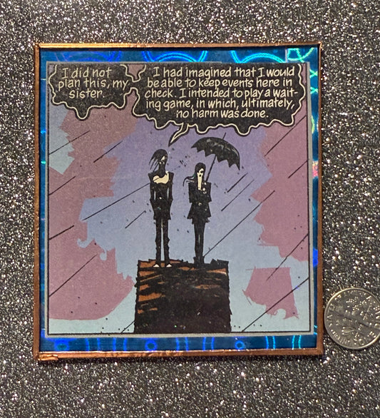 Blue glitter Death and Dream of the Endless magnet