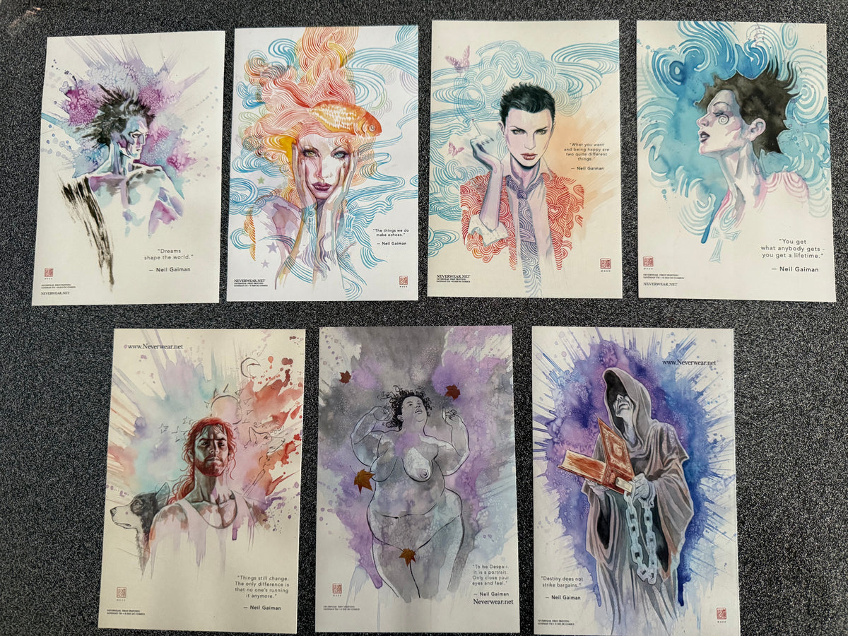 15 pc. Sandman Sticker/Postcard Set + Free Bonus Promo Sticker!