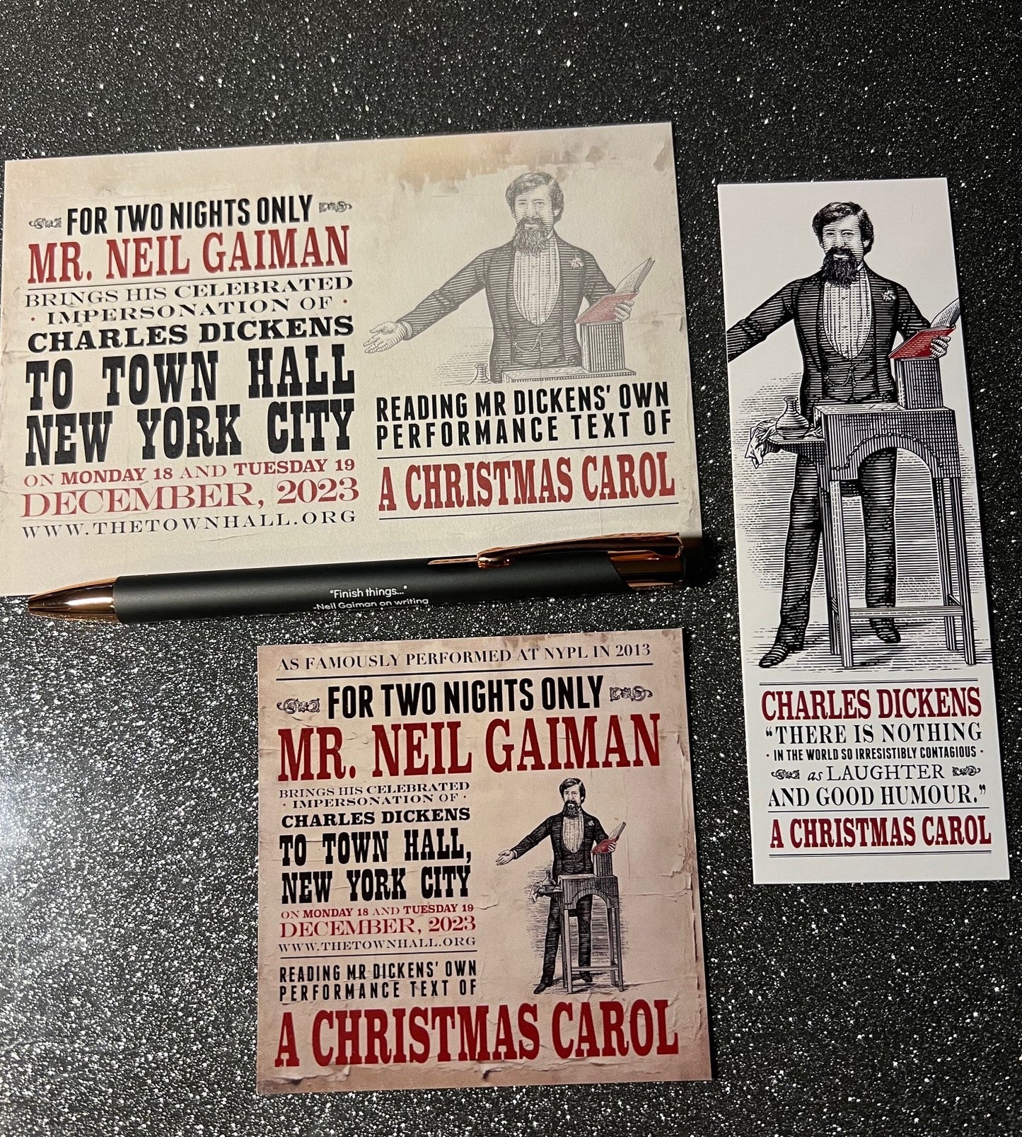 Neil as Charles Dickens writers kit