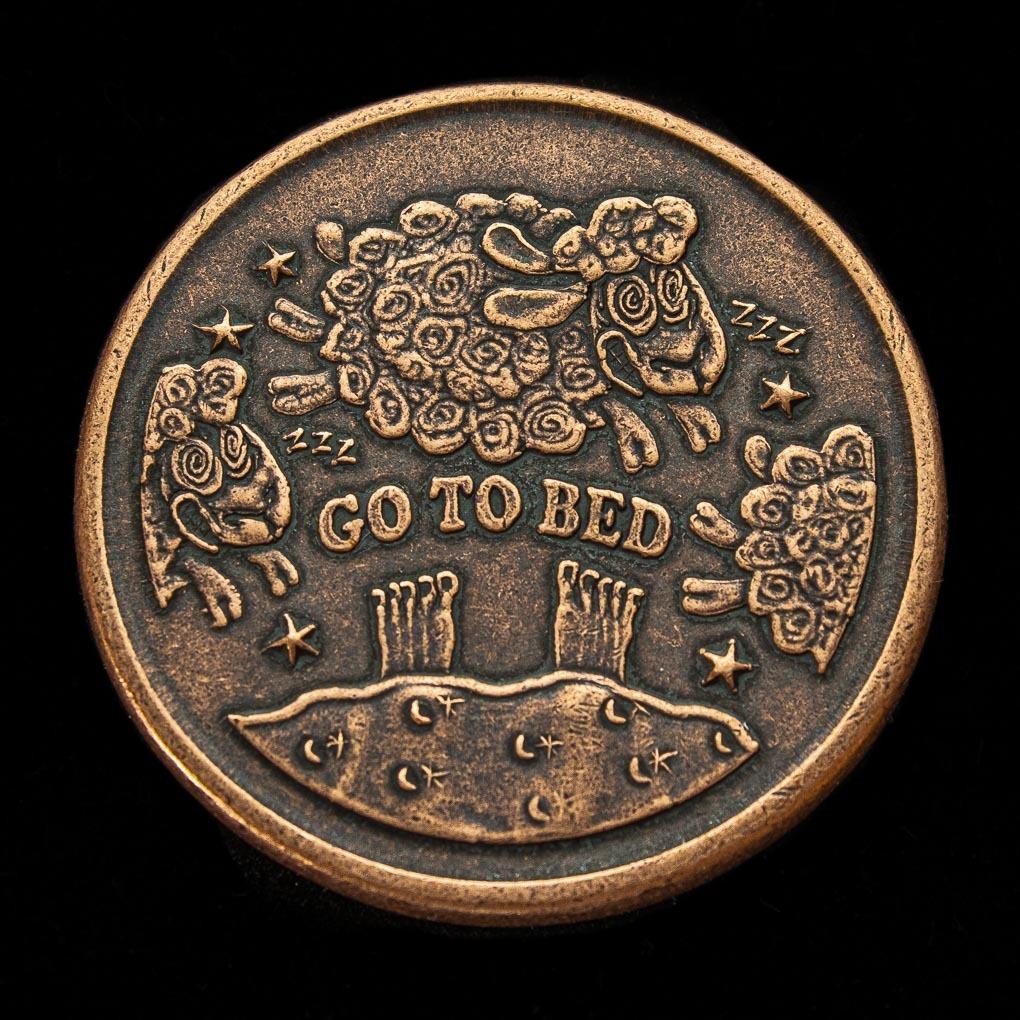 Best selling coin!!  One More Chapter/Go To Bed Decision Maker Coin.