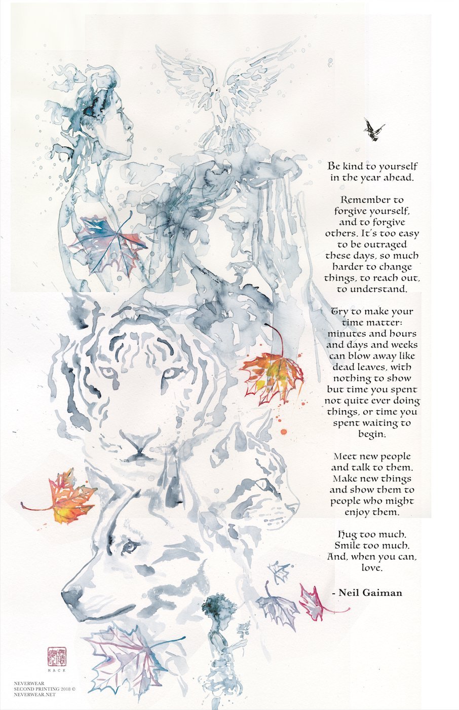 A New Year Wish from Neil painted by Jill Thompson